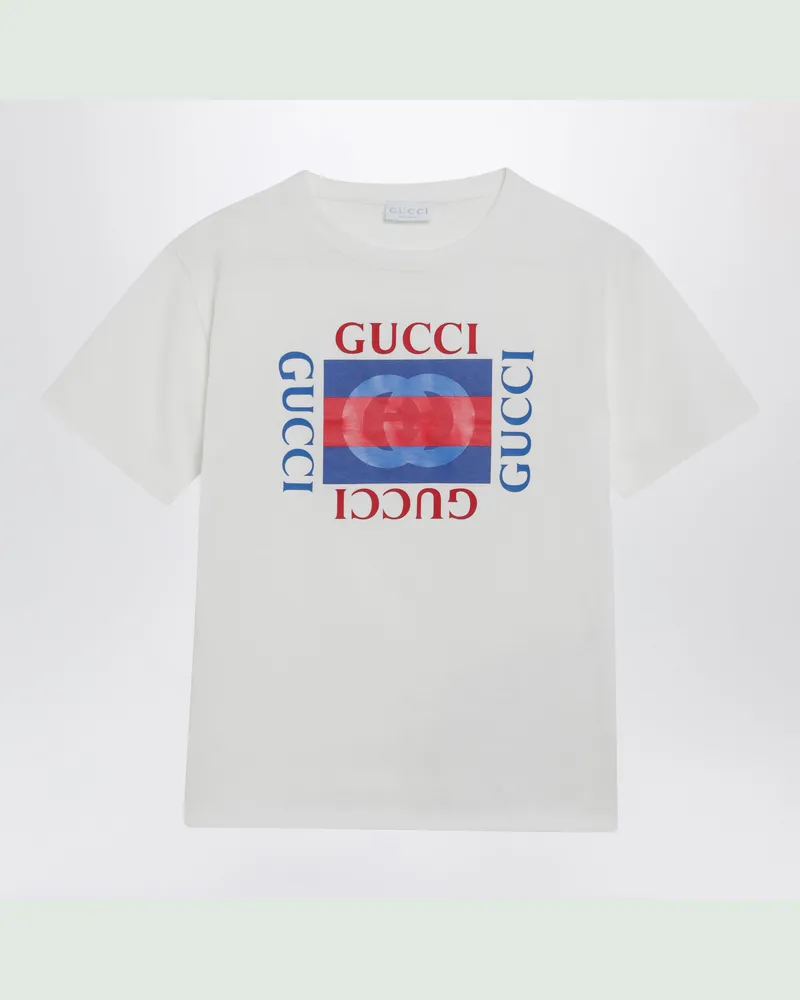 Gucci Weißes T-Shirt mit Logodruck White