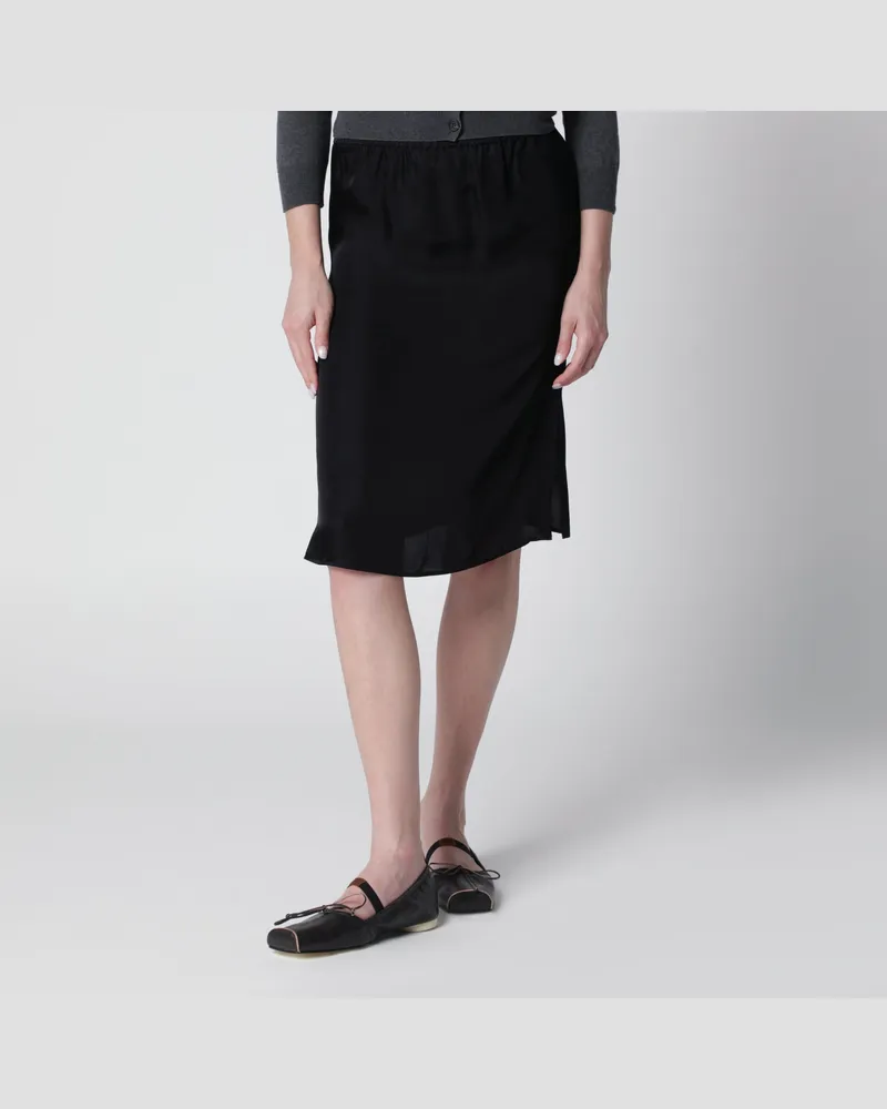 Maison Margiela Schwarzer Rock aus Acetat-Mischung Black