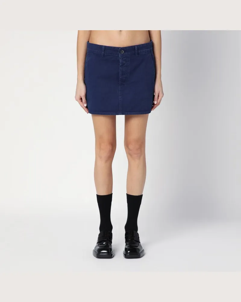 Miu Miu Indigoblauer Mini-Jeansrock aus Denim Blau