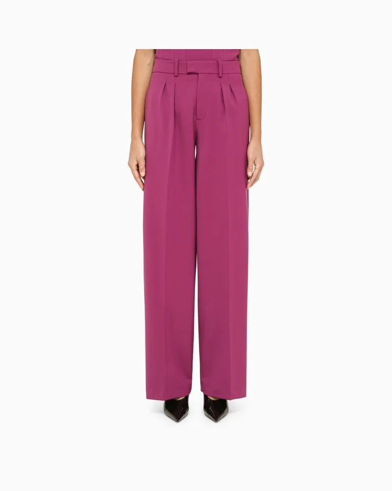 Federica Tosi Pfingstrosenfarbene Hose mit hoher Taille Rosa