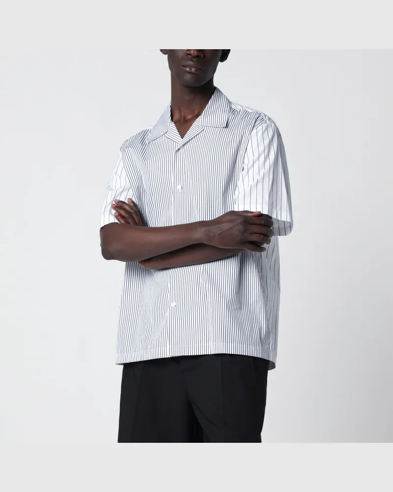 Jil Sander Hemd aus leichtem Baumwollstoff mit Streifen Grey