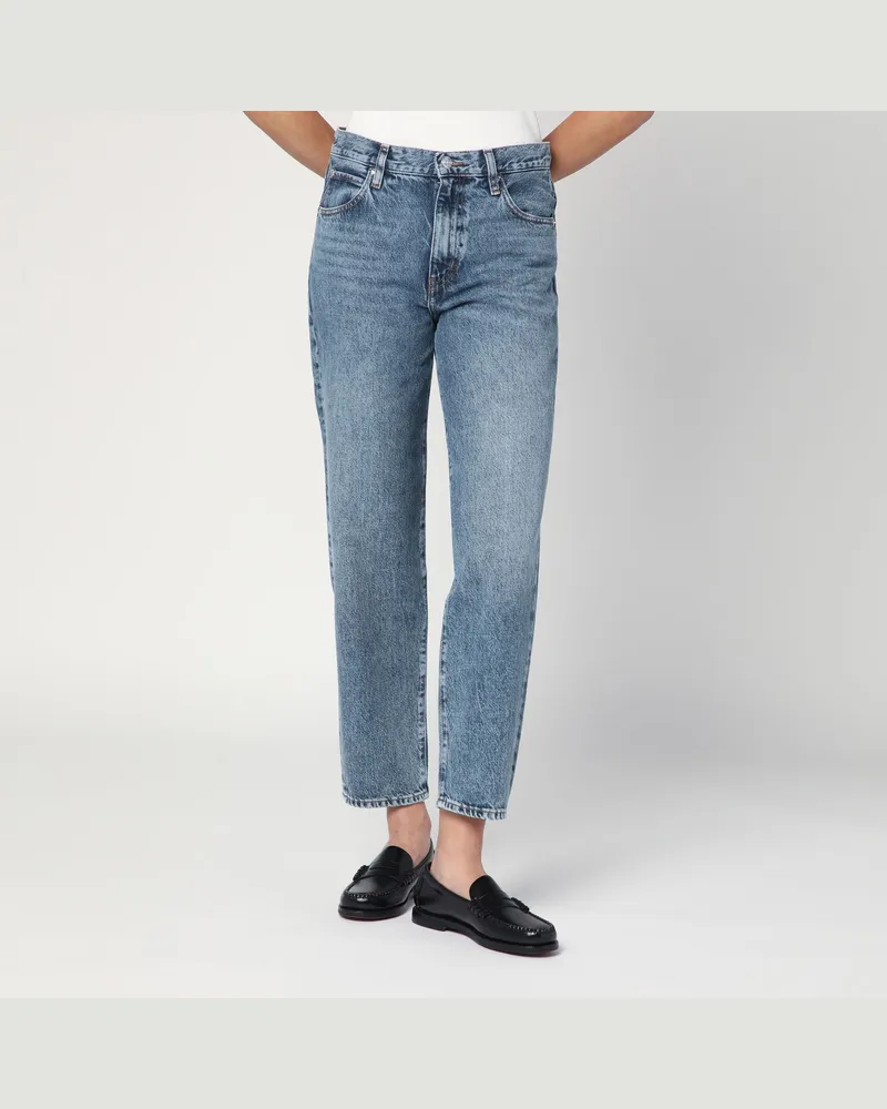 Frame Denim Hellblaue Jeans mit Washed-Effekt Blue