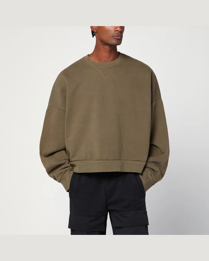 Entire Studios Sweatshirt in Militärgrün aus Baumwolle Grün