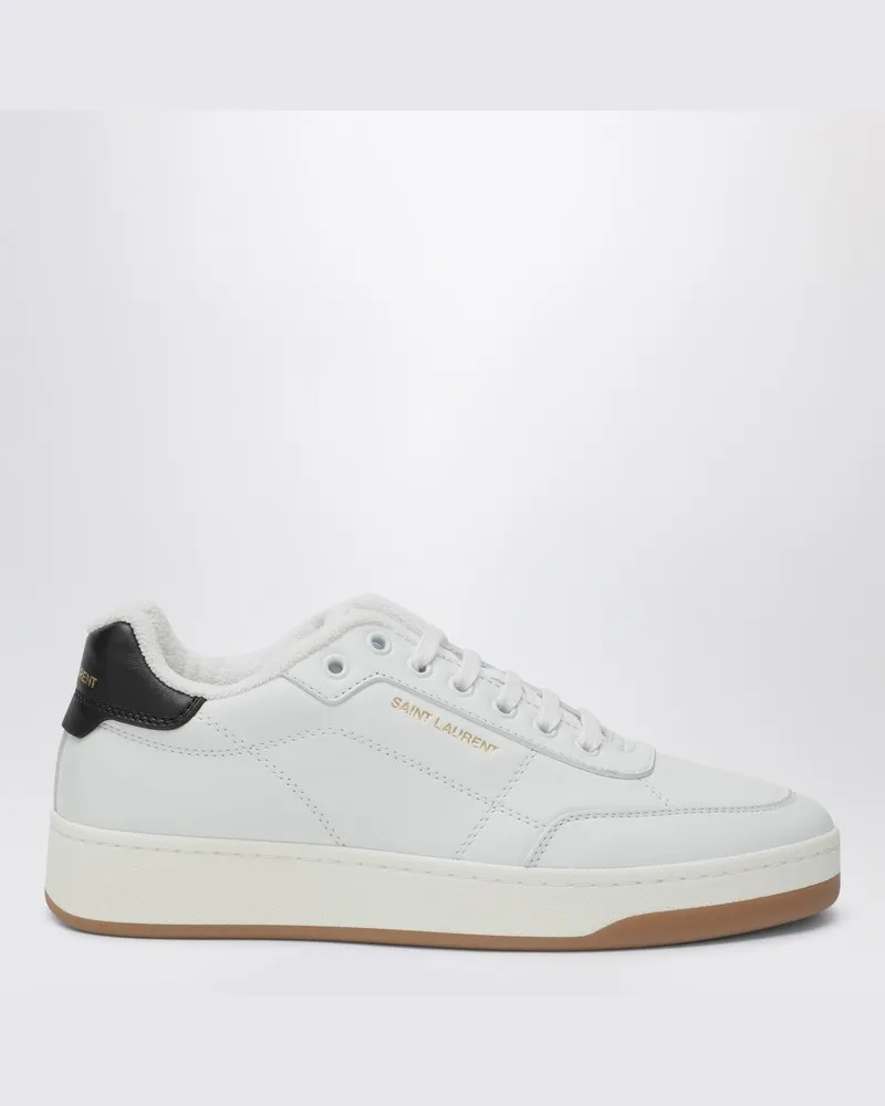 Saint Laurent Weiße SL/61 Sneaker aus glattem Leder Weiß