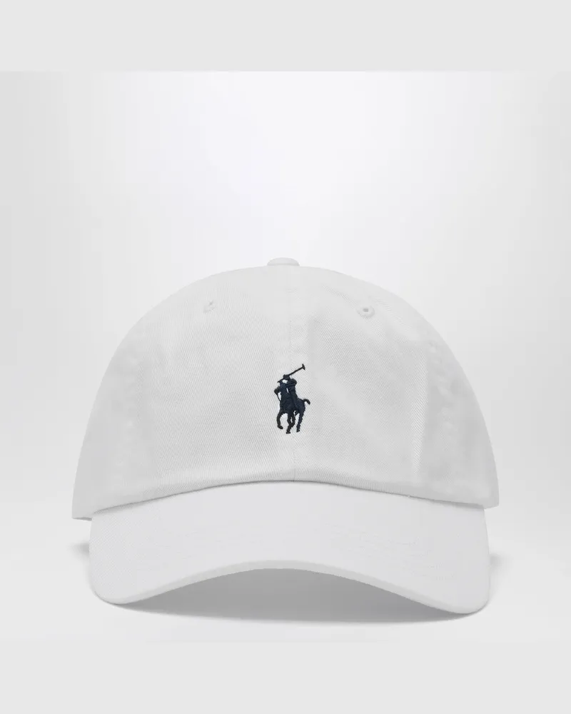 Ralph Lauren Weiße Baseballkappe mit Logo White