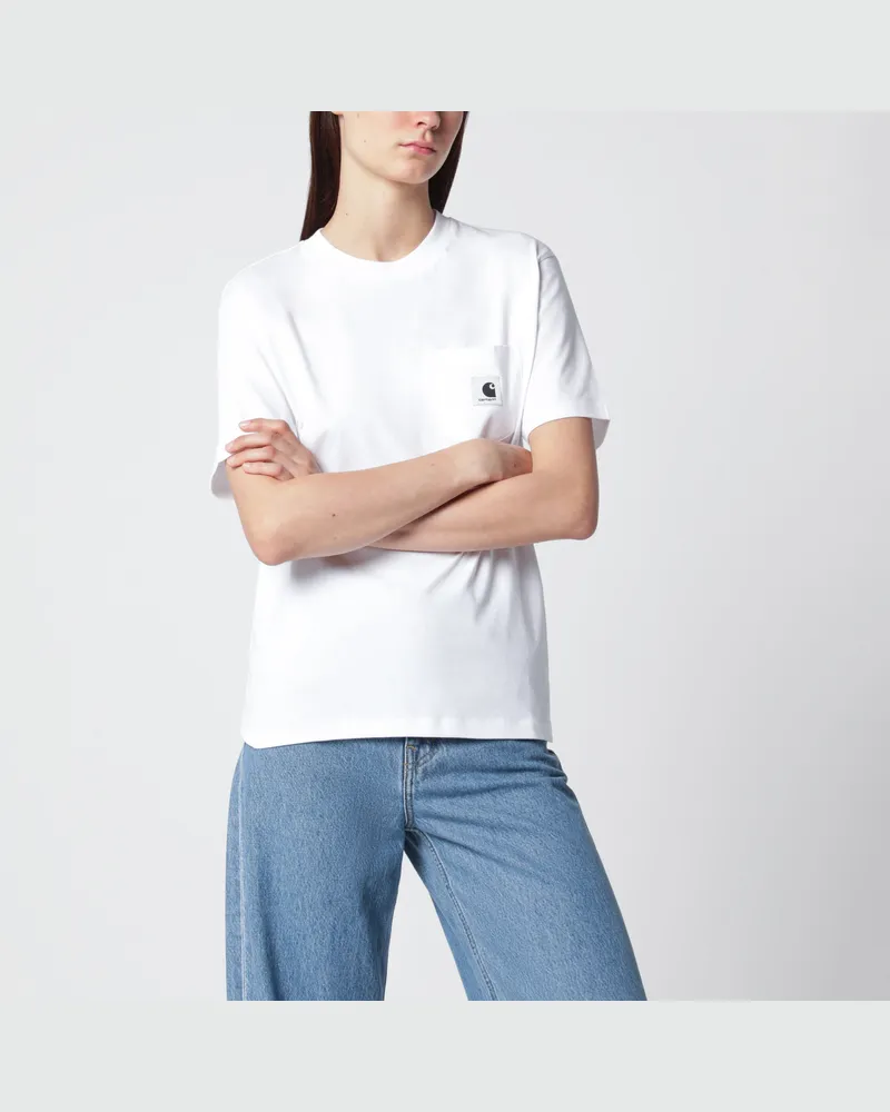 Carhartt WIP Weißes S/S Pocket T-Shirt White