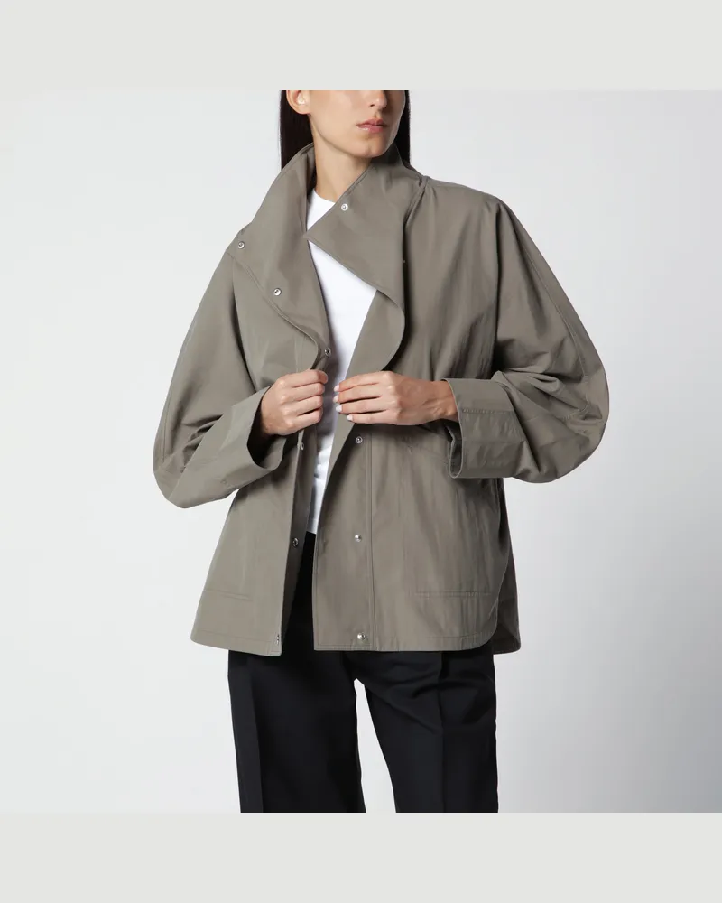 Totême Windjacke aus grauer Clove-Baumwollmischung Grey