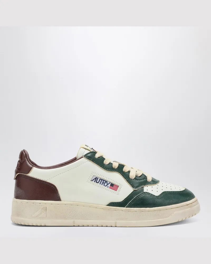 AUTRY Sneaker Medalist Low Super Vintage Weiß/Grün/Rum Weiß
