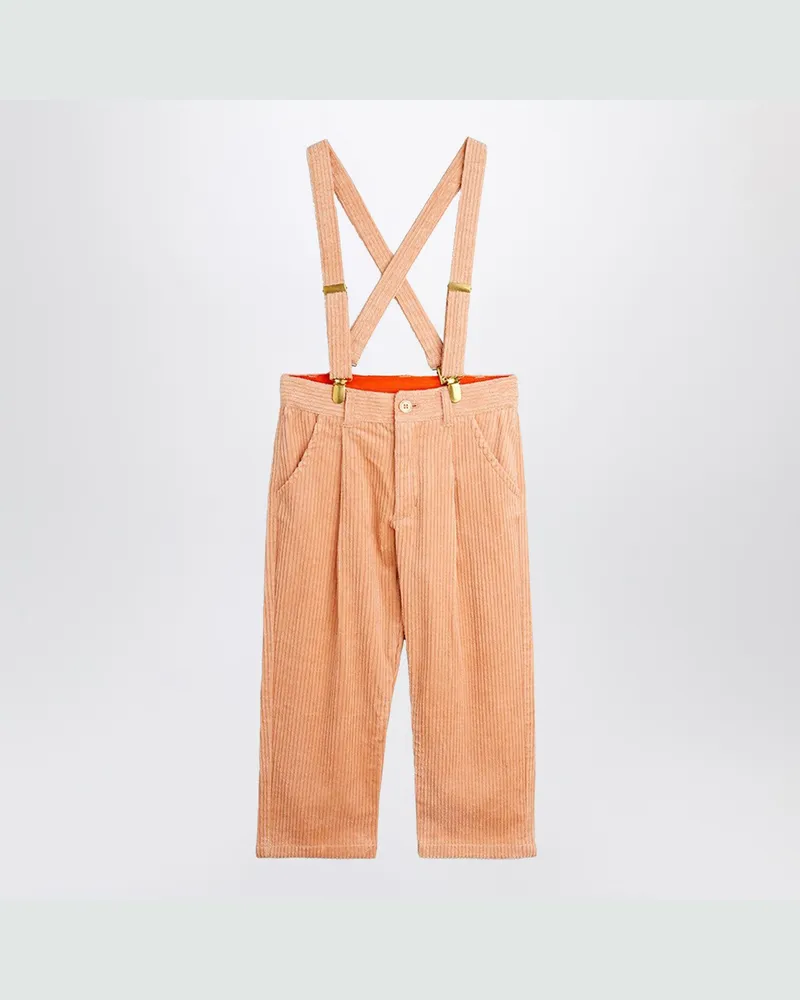 Mini Rodini Rosa Cordhose mit Hosenträgern 