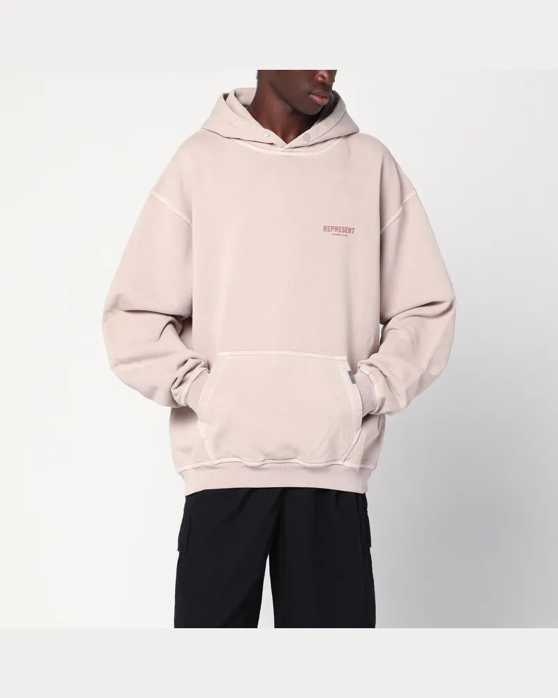 REPRESENT Staubiges Mauve Oversize-Kapuzen-Sweatshirt 