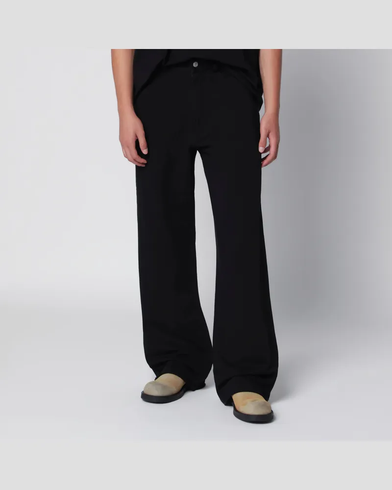 Maison Margiela Sporthose aus Baumwolle mit gesticktem Logo in Schwarz Black