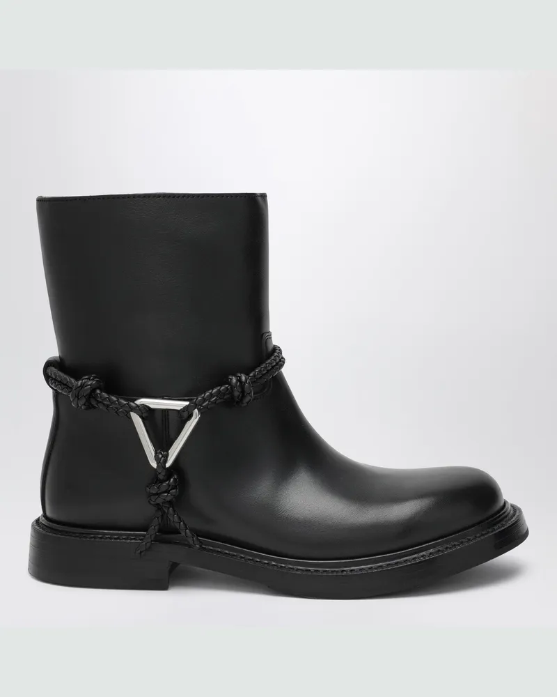 Bottega Veneta Black James leather ankle boots Black