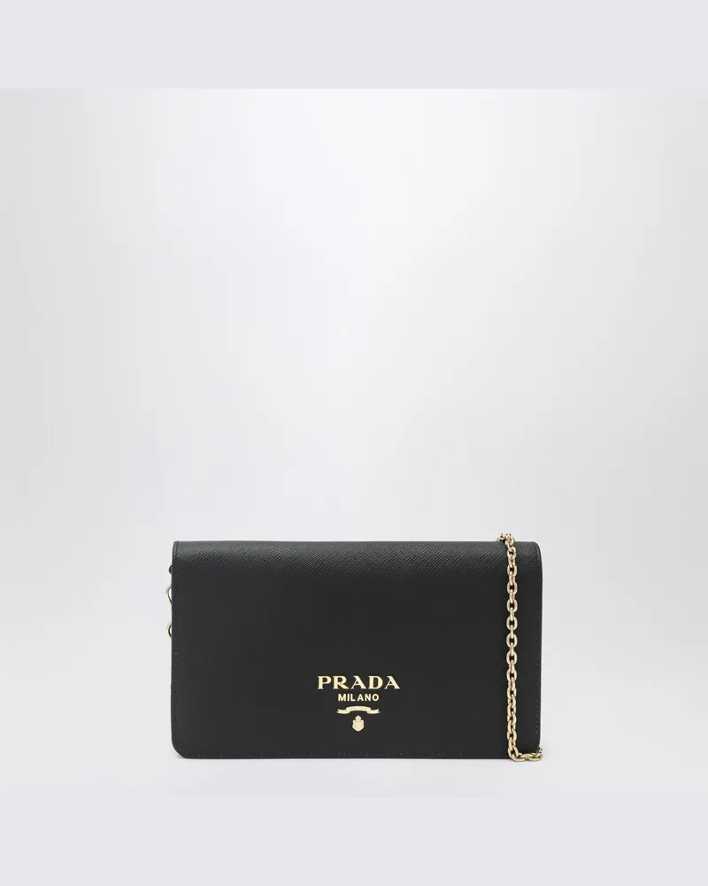 Prada Mini-Tasche aus schwarzem Saffiano Schwarz