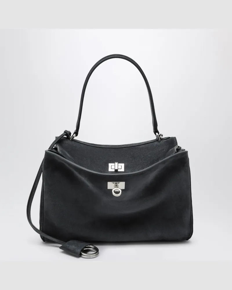 Balenciaga Rodeo kleine Tasche aus grauem Kalbsleder Grey
