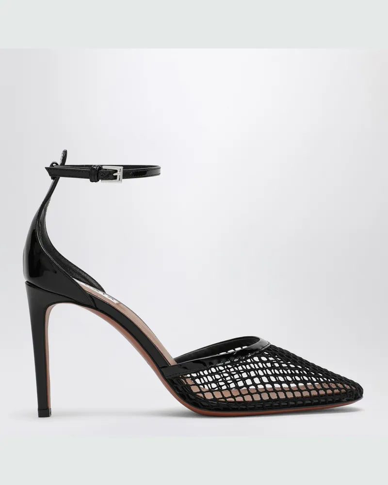 Alaïa Hohe schwarze Pumps aus Netzstoff Black