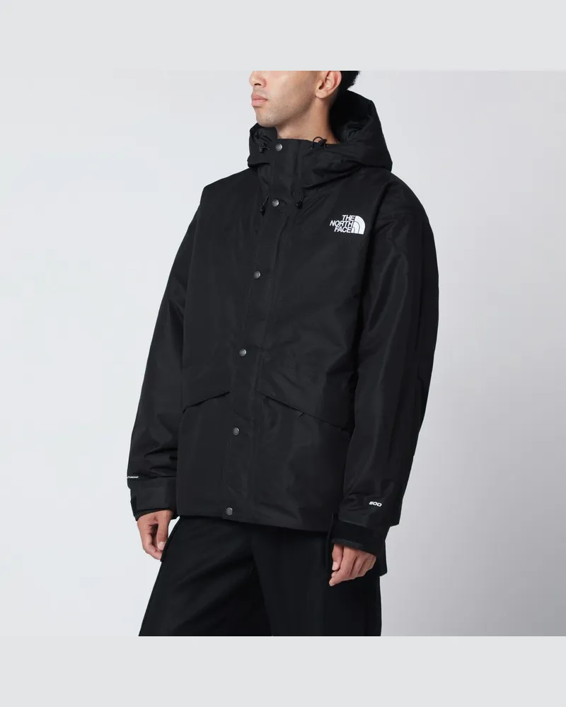 The North Face Schwarze Mountain-Daunenjacke Hellblau