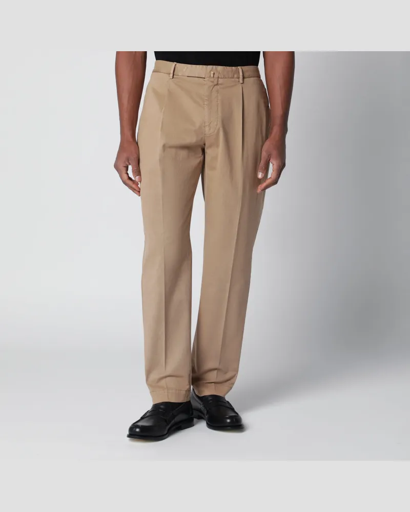 Biagio Santaniello Beige Hose aus Baumwolle Beige