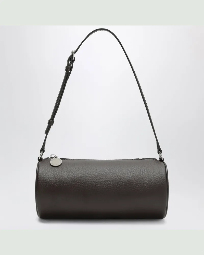 Stella McCartney Schokoladenbraune Logo Bowling Bag aus Kunstleder Brown