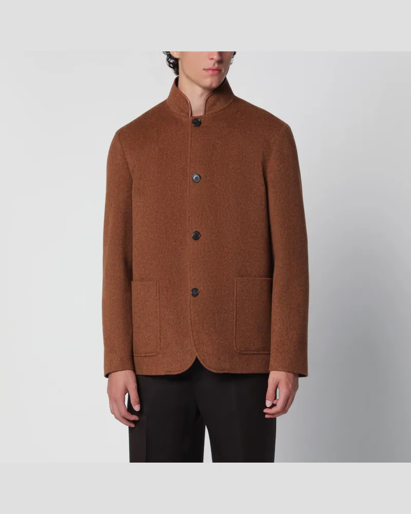 Loro Piana Spagna-Jacke irisbronze aus Kaschmir Brown