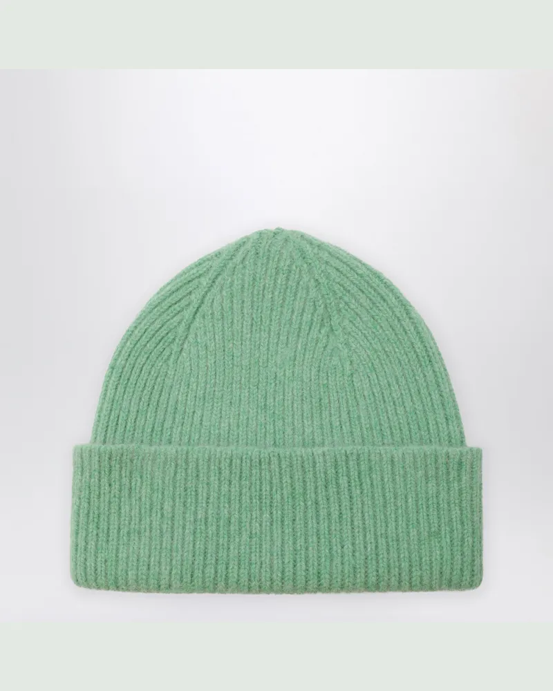 Le Bonnet Beanie aus Wolle und Caregora in Jade Green