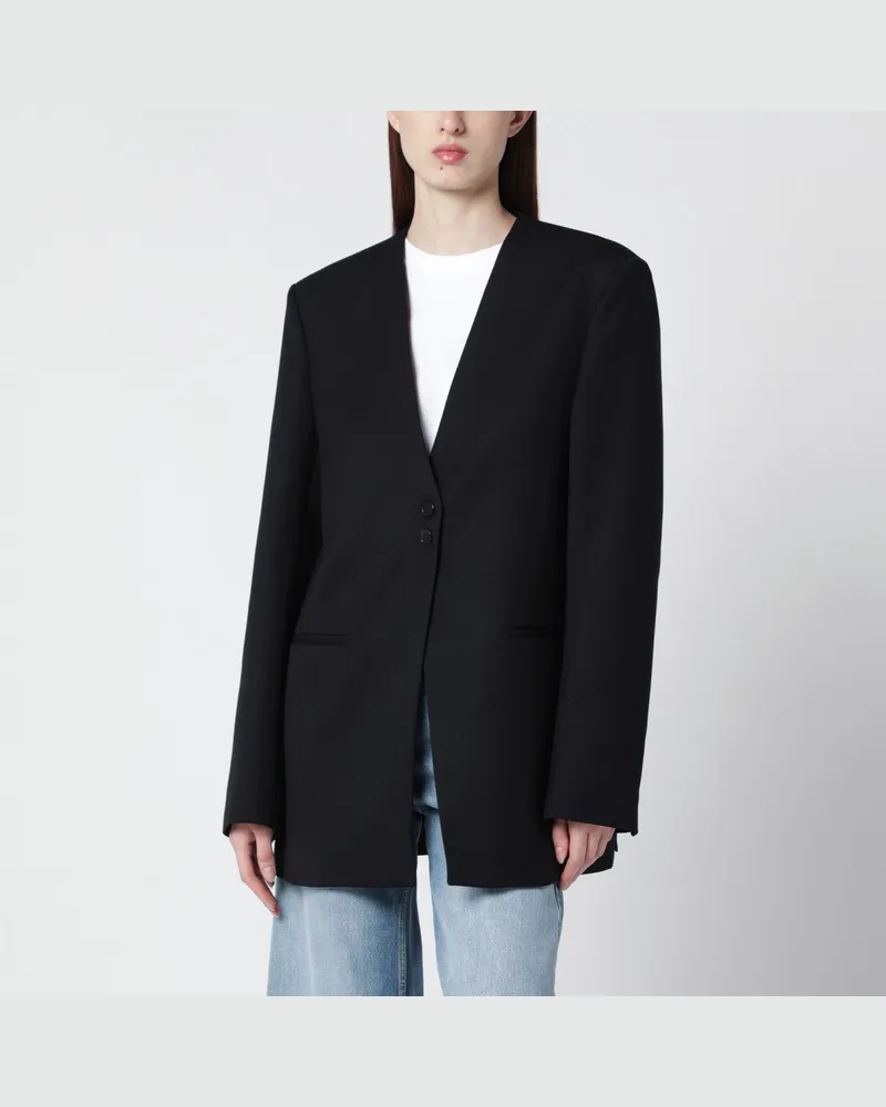 FRANKIE Shop Schwarze Winsen Jacke aus Wollmischung 