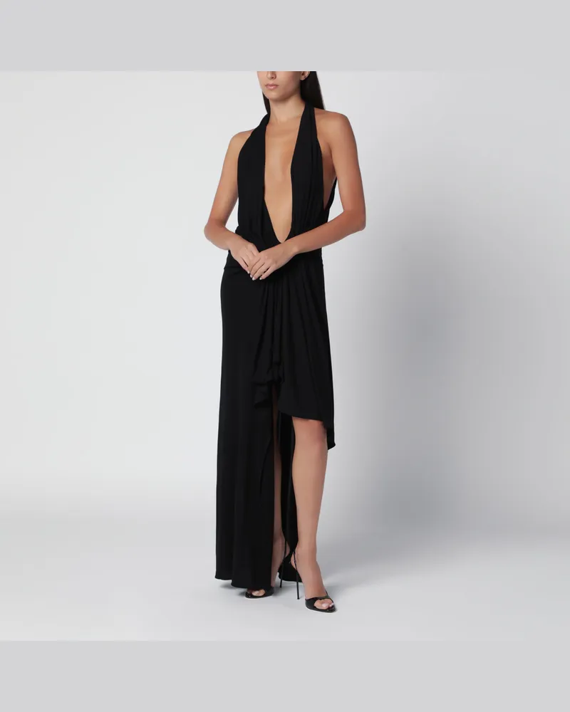 Christopher Esber Spire Cascade Kleid schwarz aus Viskose Black