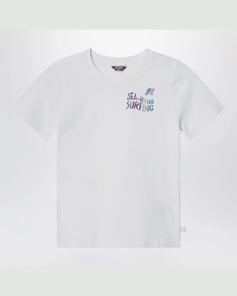 K-Way Weißes T-Shirt aus Baumwolle White