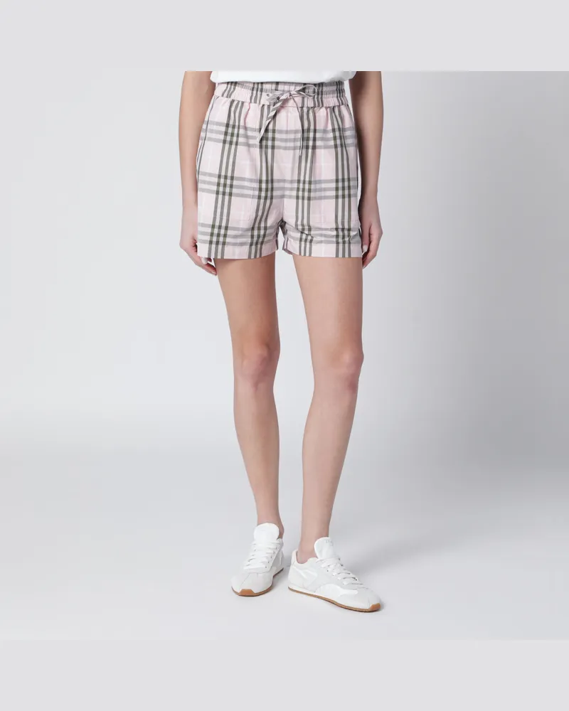 Burberry Shorts mit rosa Mallow Check-Muster Pink