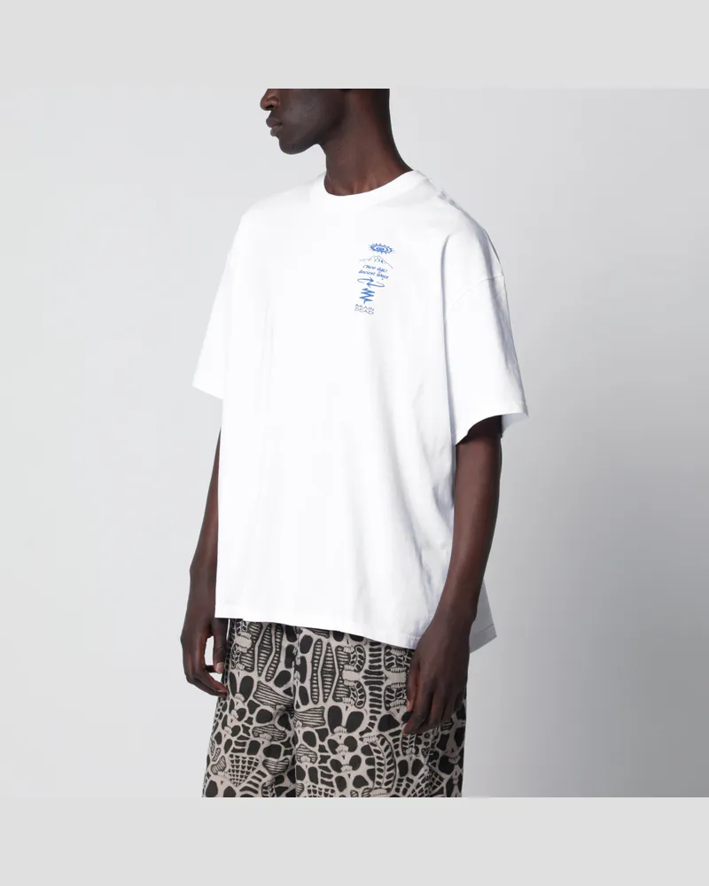 Brain Dead Weißes T-Shirt mit Logo-Prints White