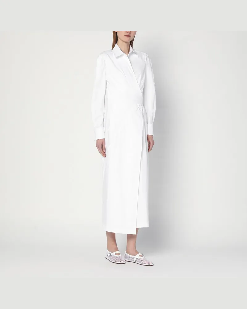 Max Mara Weißes Hemdkleid aus Baumwolltwill Weiß