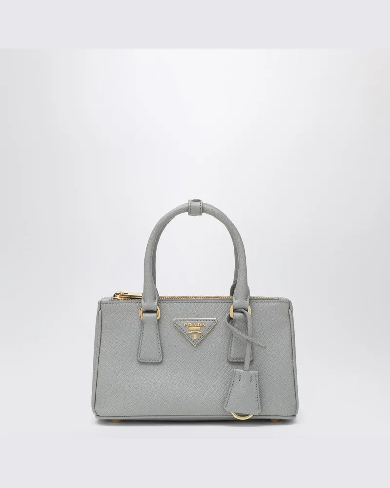 Prada Galleria Minitasche hellgrau Grau