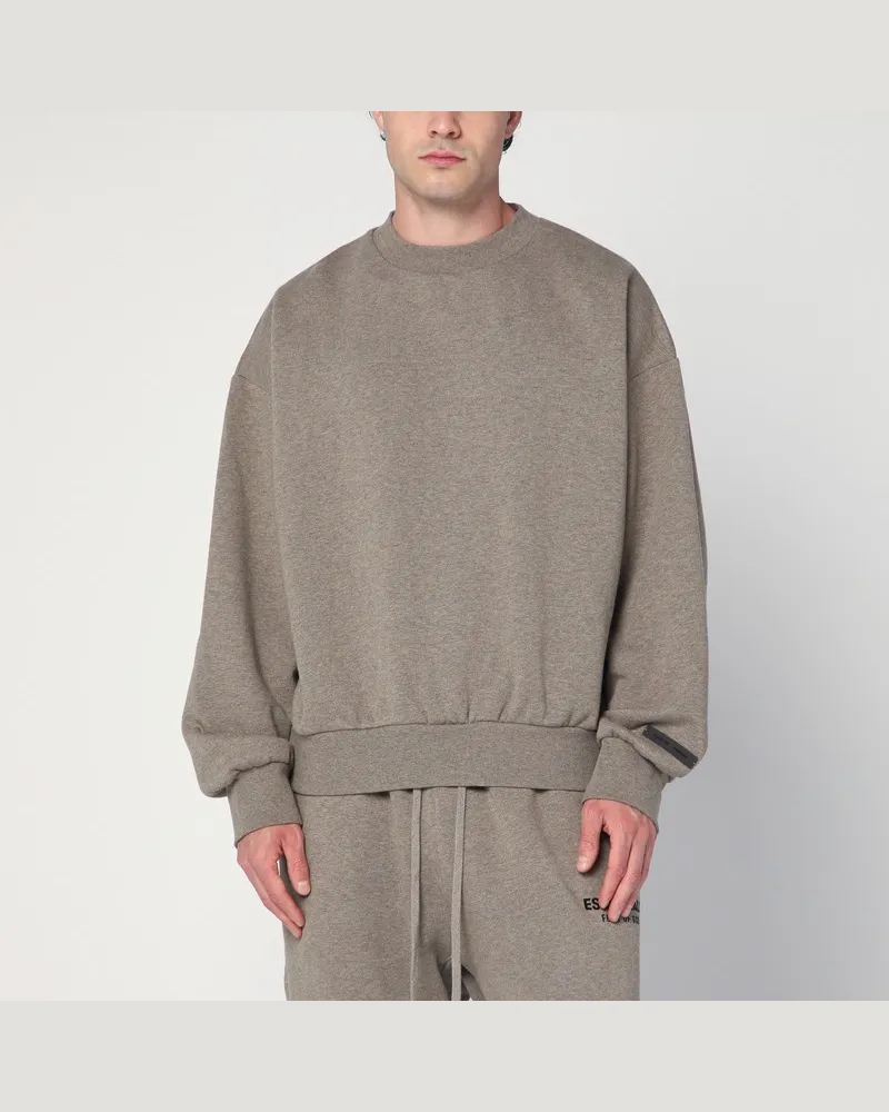 Fear of God Graues Sweatshirt aus Fleece-Baumwolle mit Logo Grau