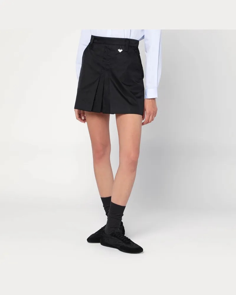Prada Schwarzer Minirock aus Re-Nylon Schwarz