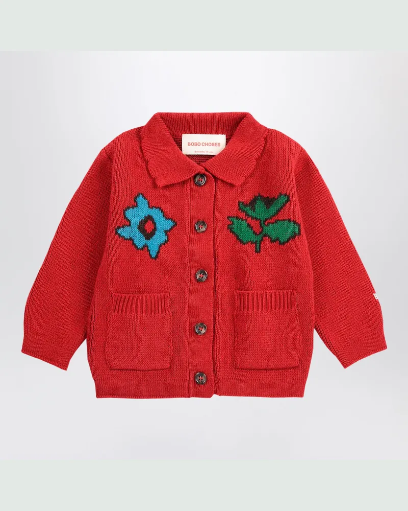 BOBO CHOSES Cardigan aus roter Wollmischung Red