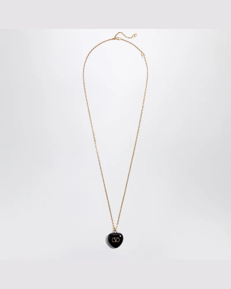 Valentino Garavani Halskette Coeur Royal schwarz 