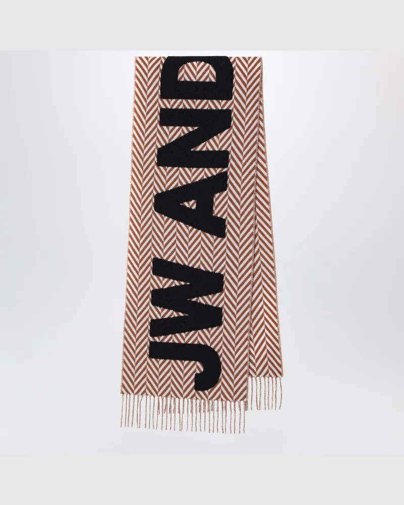 J.W.Anderson Chevron-Schal aus Wollmischung mit Maxi-Logo Multicolor