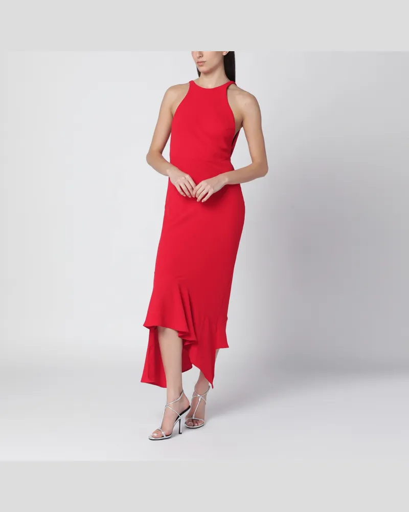 ANDAMANE Rotes Carmen-Kleid mit offenem Rücken Red