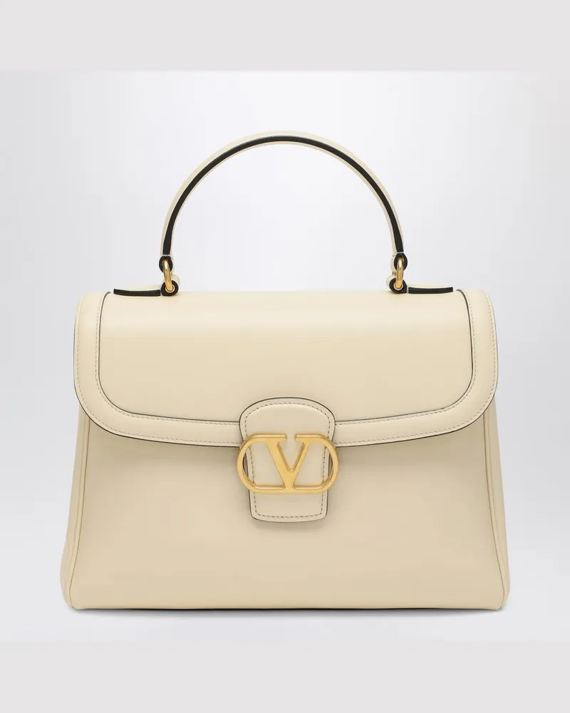Valentino Garavani Große 9TO5-Umhängetasche in Butterfarbe Weiß