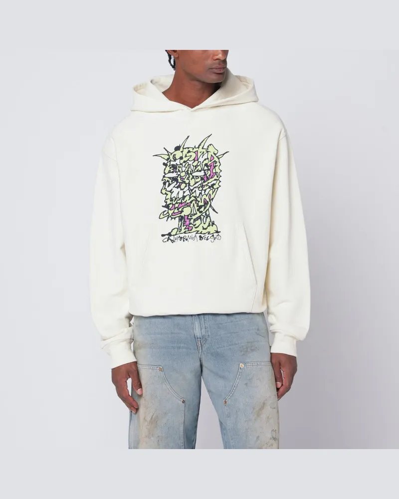 Brain Dead Hellbeiges Scrambled Head Sweatshirt Blau