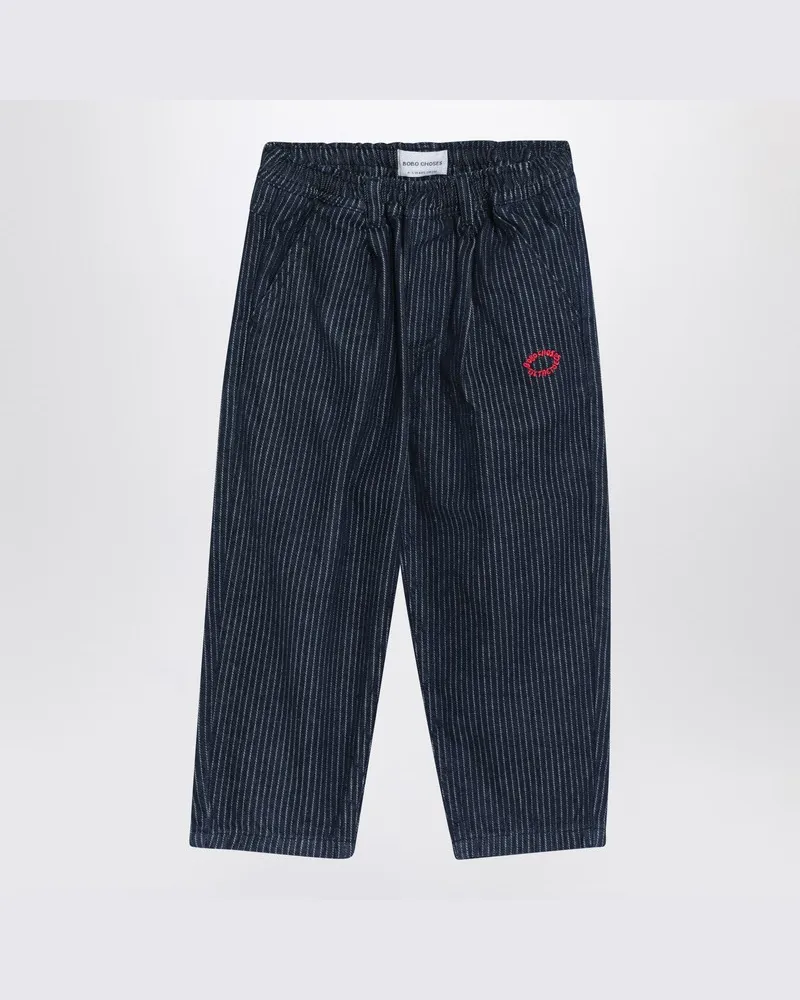 BOBO CHOSES Marineblaue gestreifte Jeans Blau