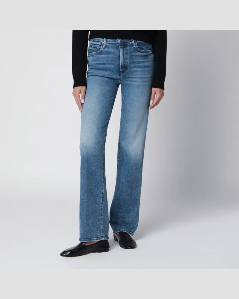Mother The Kick It Jeans aus mittelblauem gewaschenem Denim Light