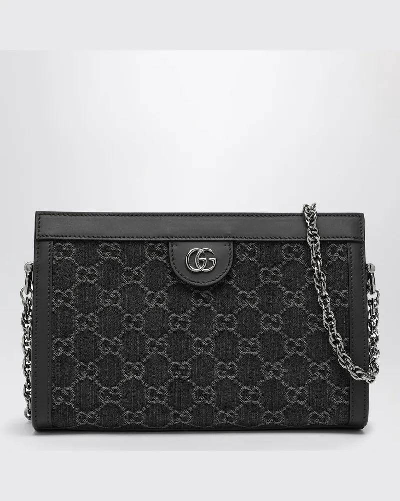 Gucci Kleine Schultertasche Ophidia GG schwarz/grau Schwarz
