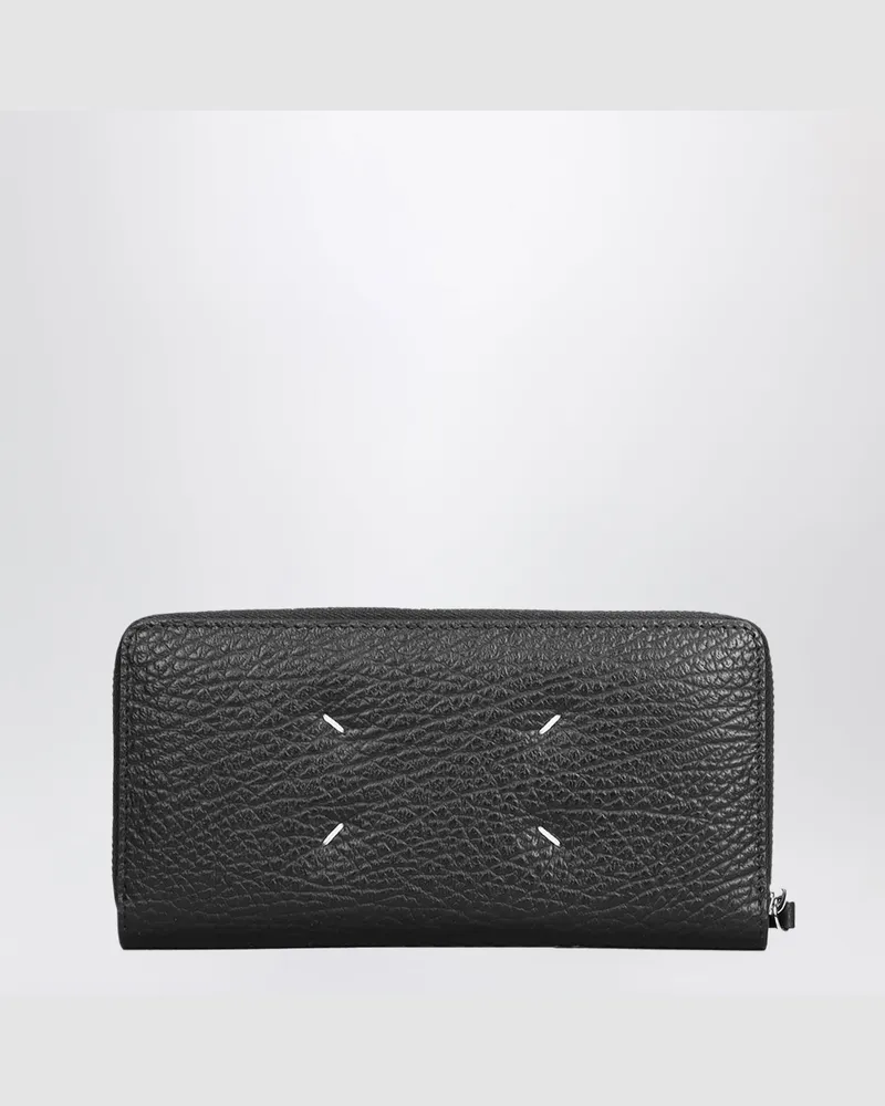 Maison Margiela Four Stitches Geldbörse mit Reißverschluss schwarz Black
