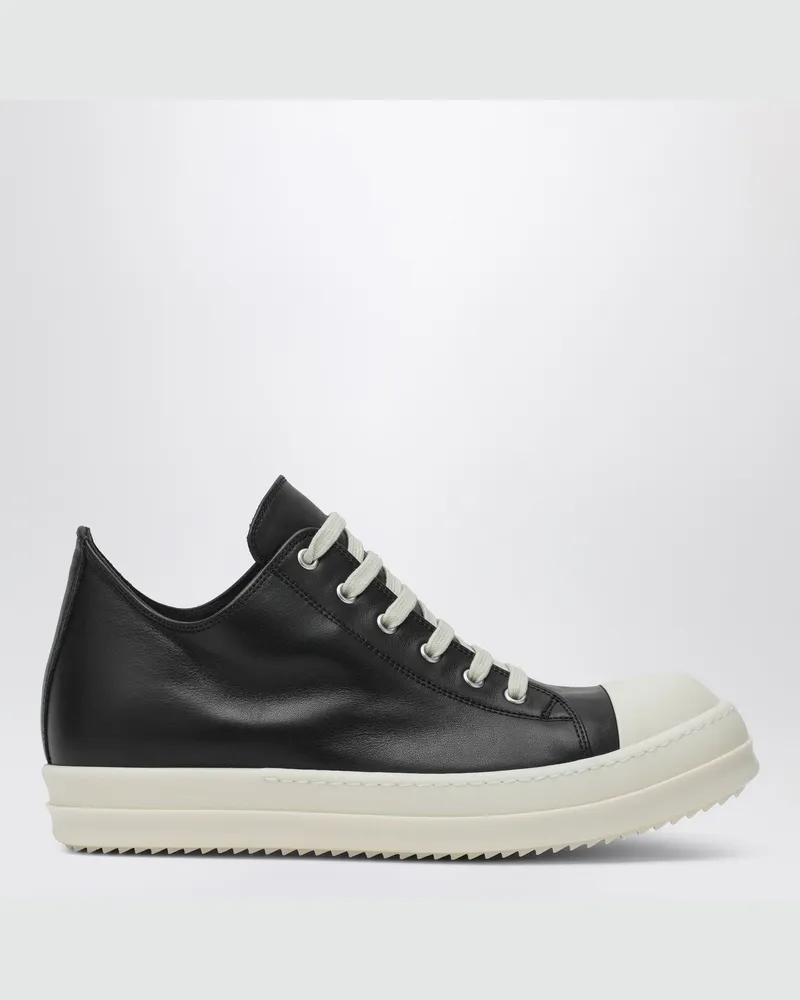 Rick Owens Concordians Sneaker aus schwarz/weißem Leder Black