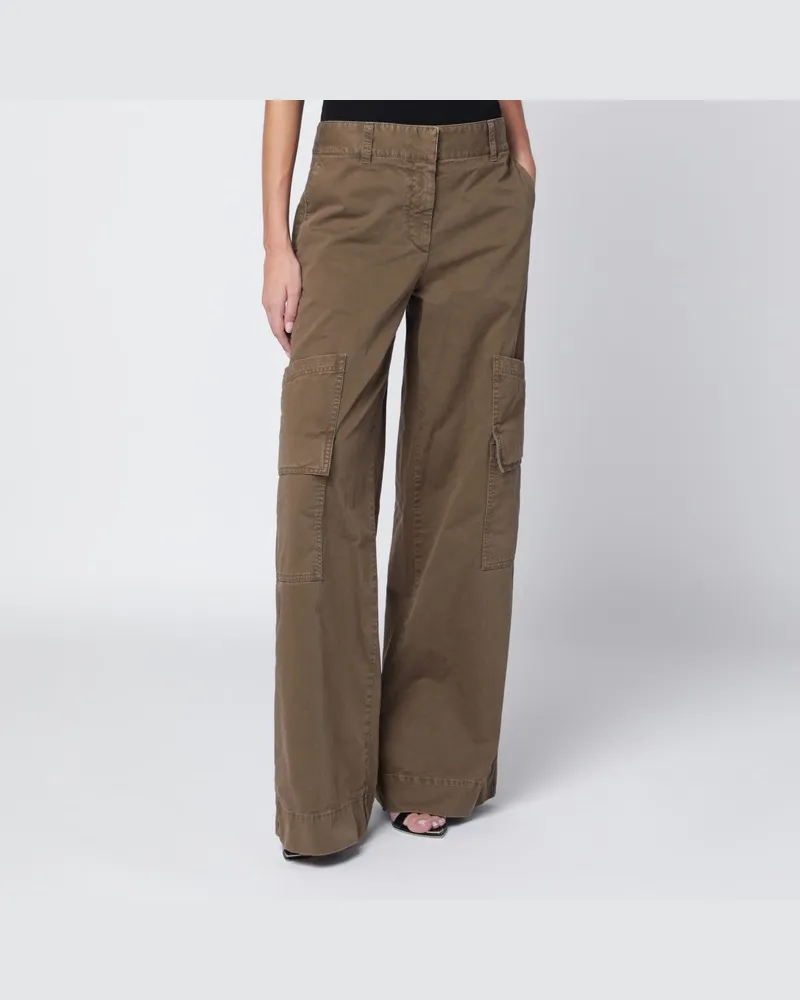OFF-WHITE Braune Cargo-Hose aus Baumwolle Grün