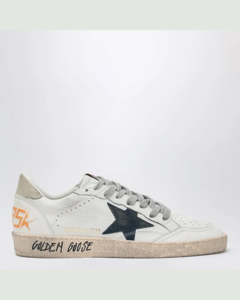 Golden Goose Ball Star Sneakers in Weiß/Blau/Eis White