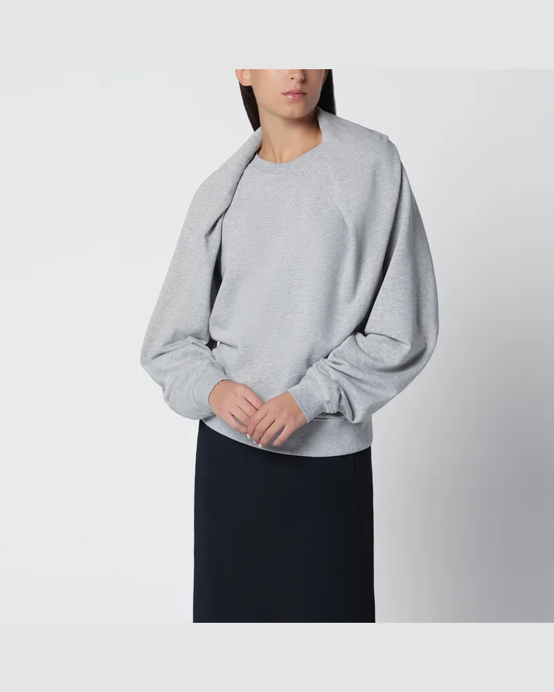 Dries van Noten Mélangegraues Sweatshirt aus Baumwolle Grey
