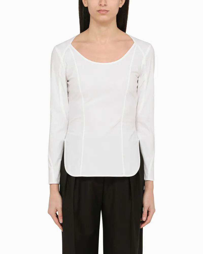 By Malene Birger Weiße Bluse aus Bio-Baumwolle Leyia 