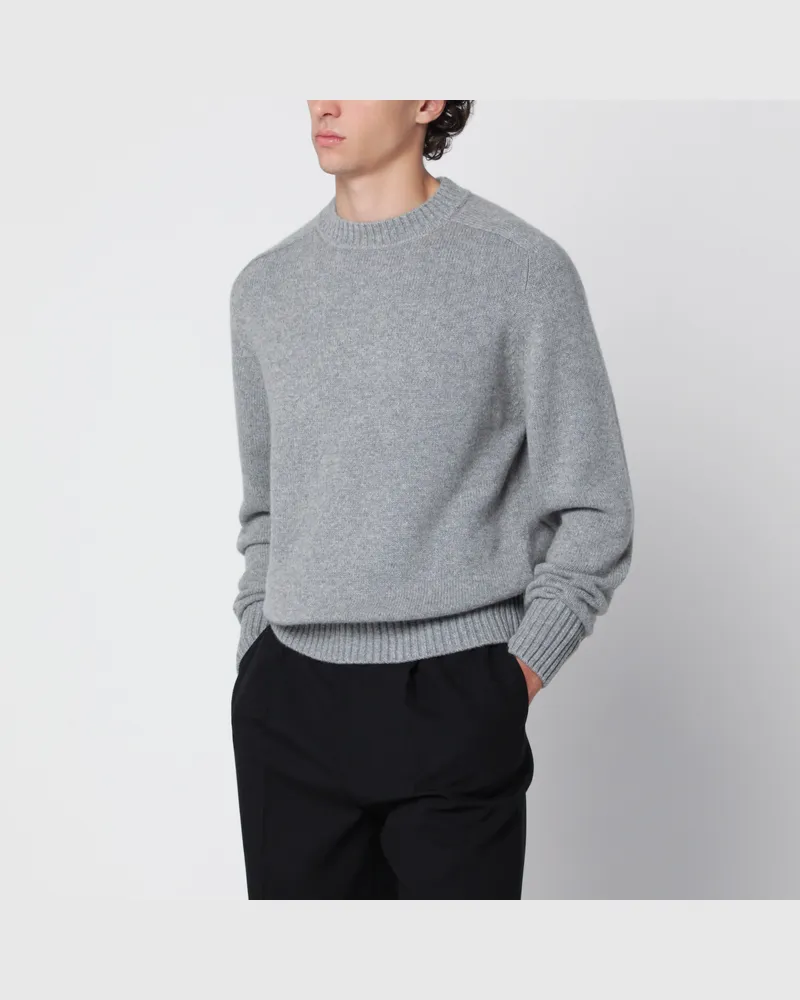 extreme cashmere Grauer N°123 Bourgeois Pullover aus Kaschmir Grey