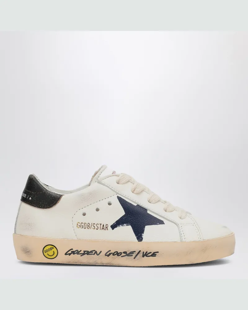 Golden Goose Weißer/marineblauer Super-Star-Trainer 
